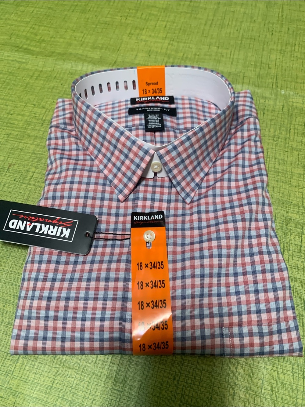 Kirkland Signature Men’s Check Dress Shirt - Pink, Blue, White